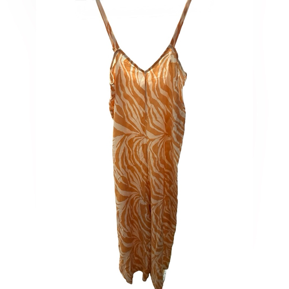 Jessica Simpson Golden Zebra-Print Slip Dress